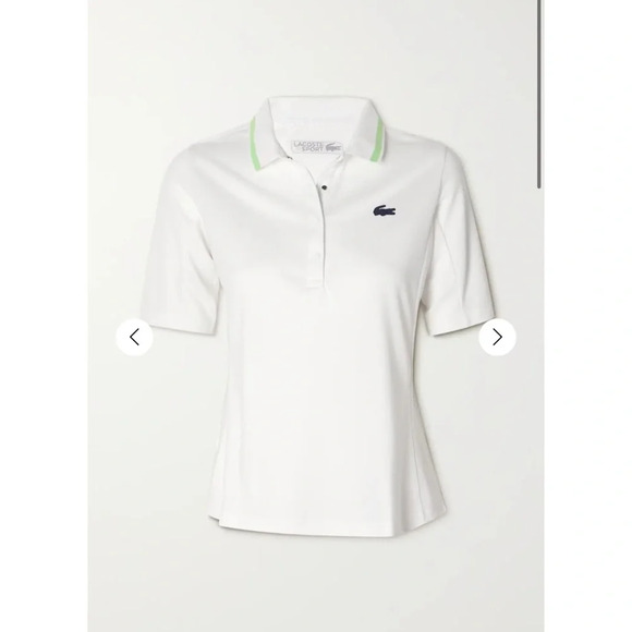 NWT Lacoste Sport Piqué Polo Shirt White Size 4 $110 Net-A-Porter - Picture 1 of 11